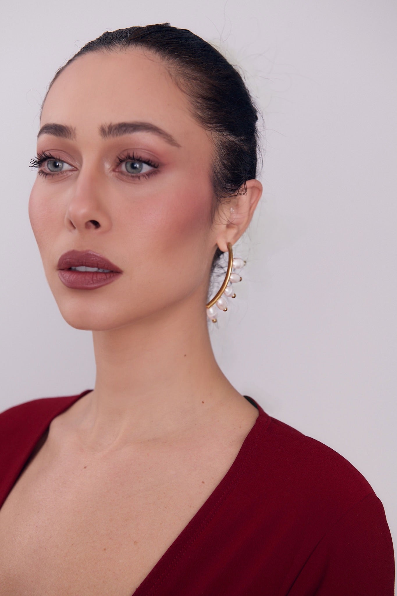 【HYERES LOR】[SALE] Noailles double circle earring 20cm Double Hoop Drop Earrings – Lacosta Jewelry